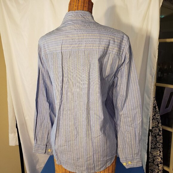 Ladies CASUAL CONNECTIONS Button Down Striped Shirt in Blue - S/P - Picture 3 of 4